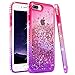 Ruky for iPhone 7 Plus/iPhone 8 Plus Glitter Case for Women, Colorful Quicksand Series Soft TPU Bling Diamond Flowing Liquid Floating Case for iPhone 6 Plus 6s Plus 7 Plus 8 Plus (Pink Purple)