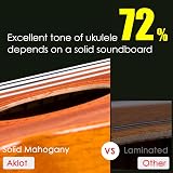 Aklot Concert Ukulele Solid Mahogany 23 Inch Uke with Accessories Kit view 6