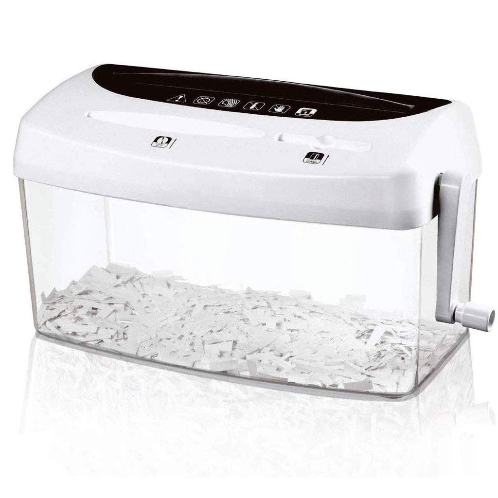 ACQUIRE Paper Shredder - Hand-cranked Mini Household Shredder Office Desktop Shredder
