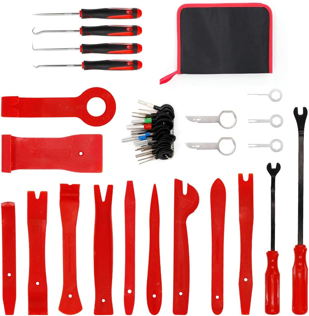 UTSAUTO 40Pcs Auto Audio Trim Removal Tool Set Car Panel Door Audio Trim Removal Install Tool Kit Upholstery Removal Tool with Storage Bag - Image 4