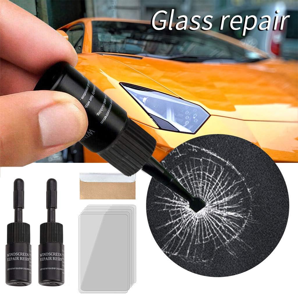 Dndnchun Automotive Glass Nano Repair Fluid-Car Windshield Repair Resin Cracked Glass Repair Kit,Glass Corrector Set, Durable Car Repair Car Scratch Remover