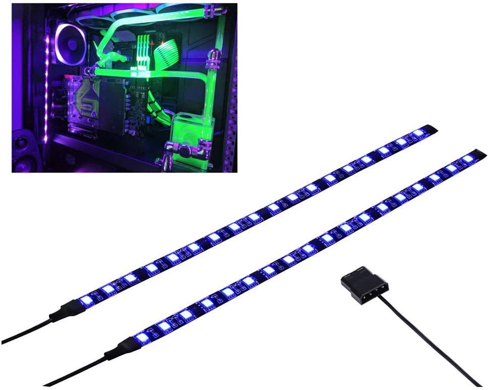 Ubanner PC LED Flexible Light Strip Computer Lighting UV Purple with Magnetic for PC Case Computer Lighting Kit(30cm,18leds,S Series