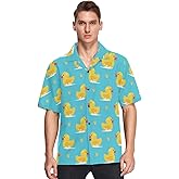 visesunny Modern Men's Hawaiian Shirt Short Sleeve Casual Button Down Tropical Summer Beach Aloha Shirts Unisex S-XXXL