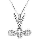 YAFEINI Golf Lacrosse Pickleball Baseball Hockey Tennis Necklace Sport Jewelry for Women Birthday Christmas Gifts