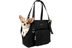 SENIOR BUDDAY Dog Carriers for Small Dogs Pet Carrier Purse for Puppy and Cats Up to 10 lbs Stylish Tote Bag with Pockets Adjustable Shoulder Strap for Travel/Shopping