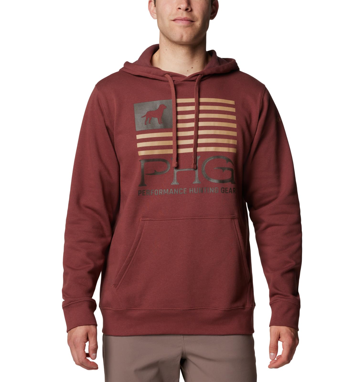 Columbia Men’s PHG Hunt Star Hoodie, Red Rocks/Sahara Dog Star, Medium