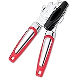 Elyum Can Opener, 3 in 1 Can Opener Manual Anti-Slip Grip Can Opener Smooth Edge, Heavy Duty Can Openers for Seniors with Art
