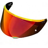 StableNeino New K3 Visor Replacement Face Shield for AGV K3 Helmet DOT (E2206) Anti-Glare Tinted Visor Lens Only Compatible with Small, Medium, Large Sizes (Gold Red)