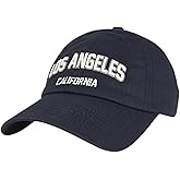 E BY ELIDAN Los Angeles California Cotton Baseball Cap Adjustable Metal Buckle Unstructured Low-Profile Hat