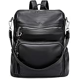 CLUCI Backpack Purse for Women Fashion Leather Designer Travel Large Ladies Shoulder Bags with Tassel