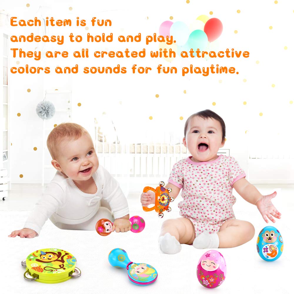 最安値に挑戦 Vatos 幼児用楽器 新生児用おもちゃ 音楽赤ちゃん用おもちゃ 赤ちゃん用ドラムラトルマラカスタンネ 卵シェイカー 幼児用音楽玩具 セット 3 6 9 12ヶ月の赤ちゃん用おもちゃ B07nv58vnl 新版 Www Ichillmusic Com