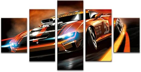 Amazon Co Jp ニンテンドー3dsビデオゲーム車のポスターフレームを選ぶ準備ハングに5パネルと壁の家の装飾芸術のためのキャンバスの壁のアートridge Racer 3d 16x24in 2 16x32in 2 16x40in 1 ホーム キッチン