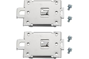 DGBRSM 2pcs 35mm Rail Mount Secure Mounting Rail Bracket Kit for Solid State Relays With Screws DIN Heatsink Fixed Power Switch Rail Clip Holders