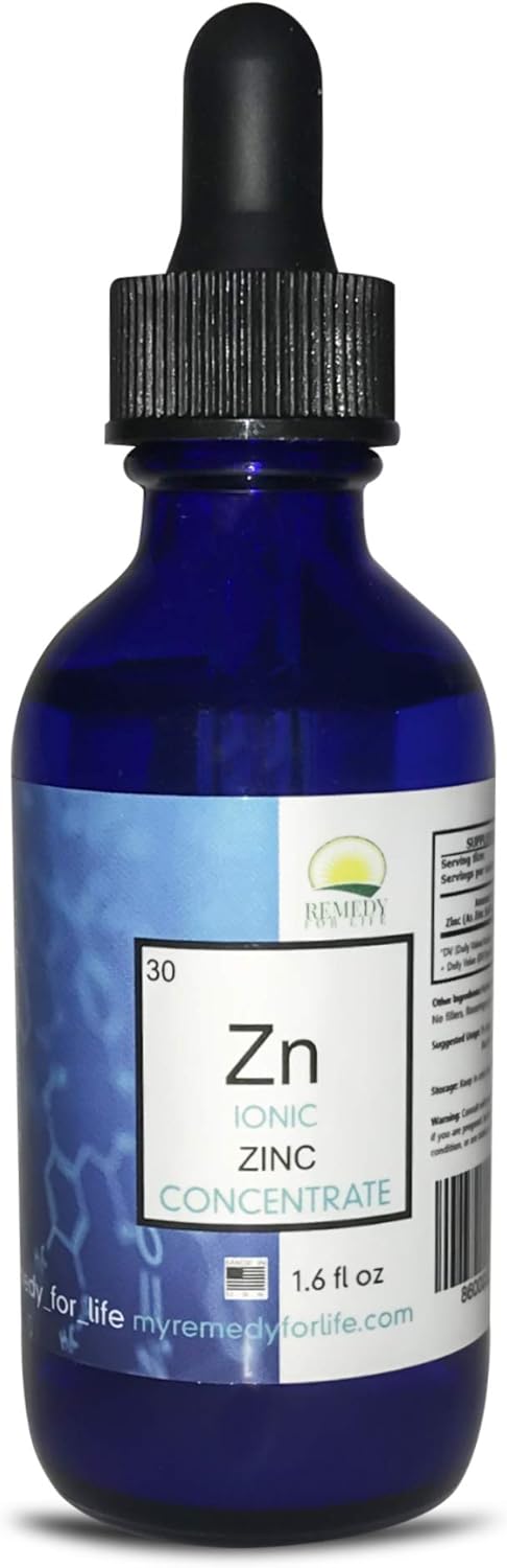 Organic Zinc Sulfate Liquid Supplement – Immune Boosting Formula – Ionic Trace Mineral by Remedy for Life: Health & Personal Care
