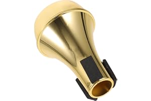 GARVALON Compact Gold Abs Trumpet Straight Mute Lightweight Practice Accessory for Players Volume Reduction