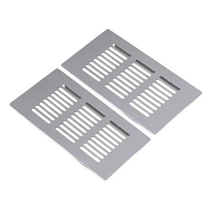 Bqlzr 150mm Silver Square Aluminum Alloy Breathable Ventilation