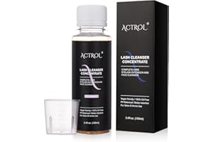 ACTROL Eyelash Cleanser Concentrate 100ml Ice Cream Professional Lash Shampoo Foaming Cleanser DIY Paraben & Sulfate Free Non-lrritating Wash for Extensions Lashes with Salon Care-Makes 20 Bottles