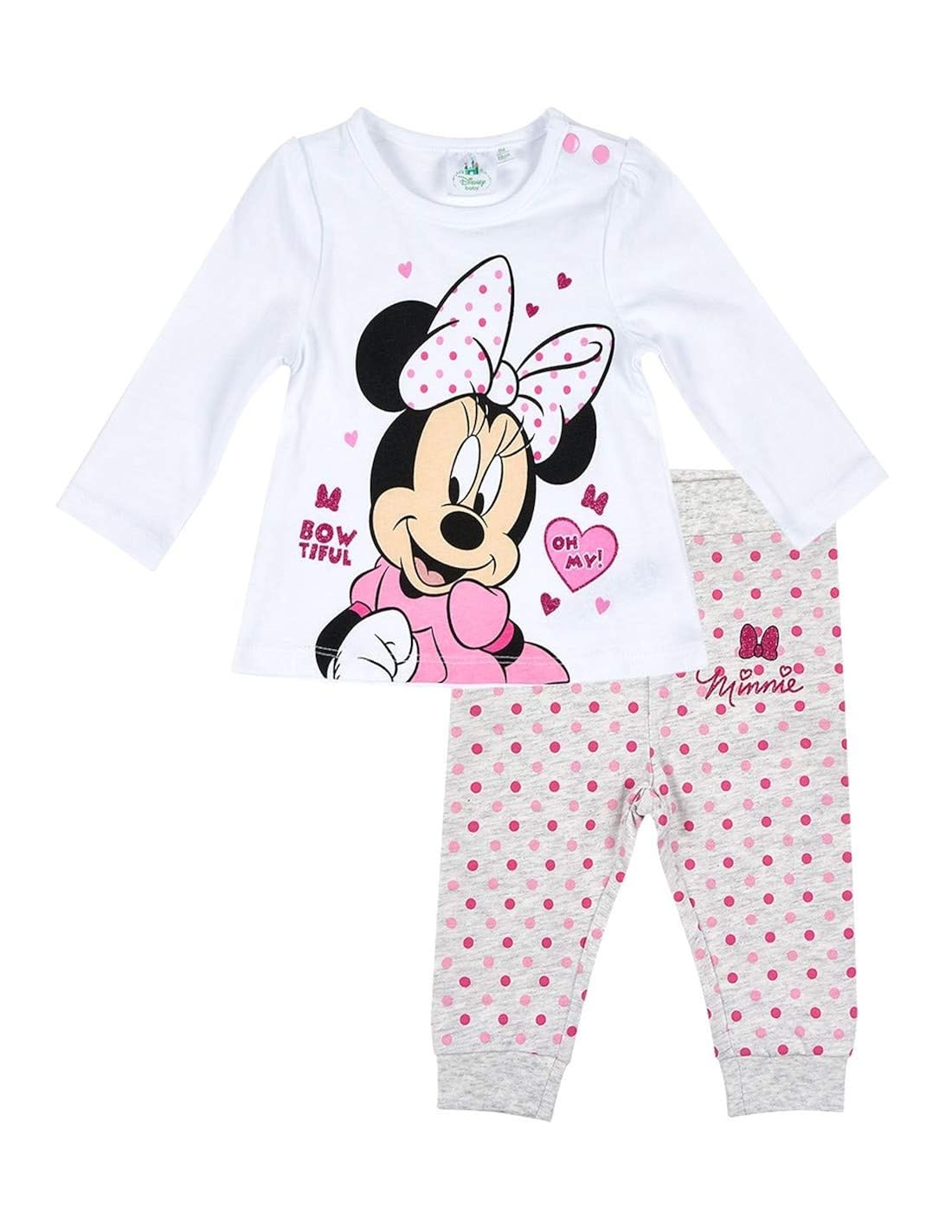 Ensembles Minnie Ensemble Pantalon Et T Shirt Bebe Fille Blanc Gris De 3 A 24mois Vetements Wiser Com Co