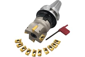GBJ BT40 FMB22-45L Toolholder + BAP400R 50-22-4T 50mm/1.96" Face Mill Milling Holder End Mill Milling Shell Cutter with 10pcs
