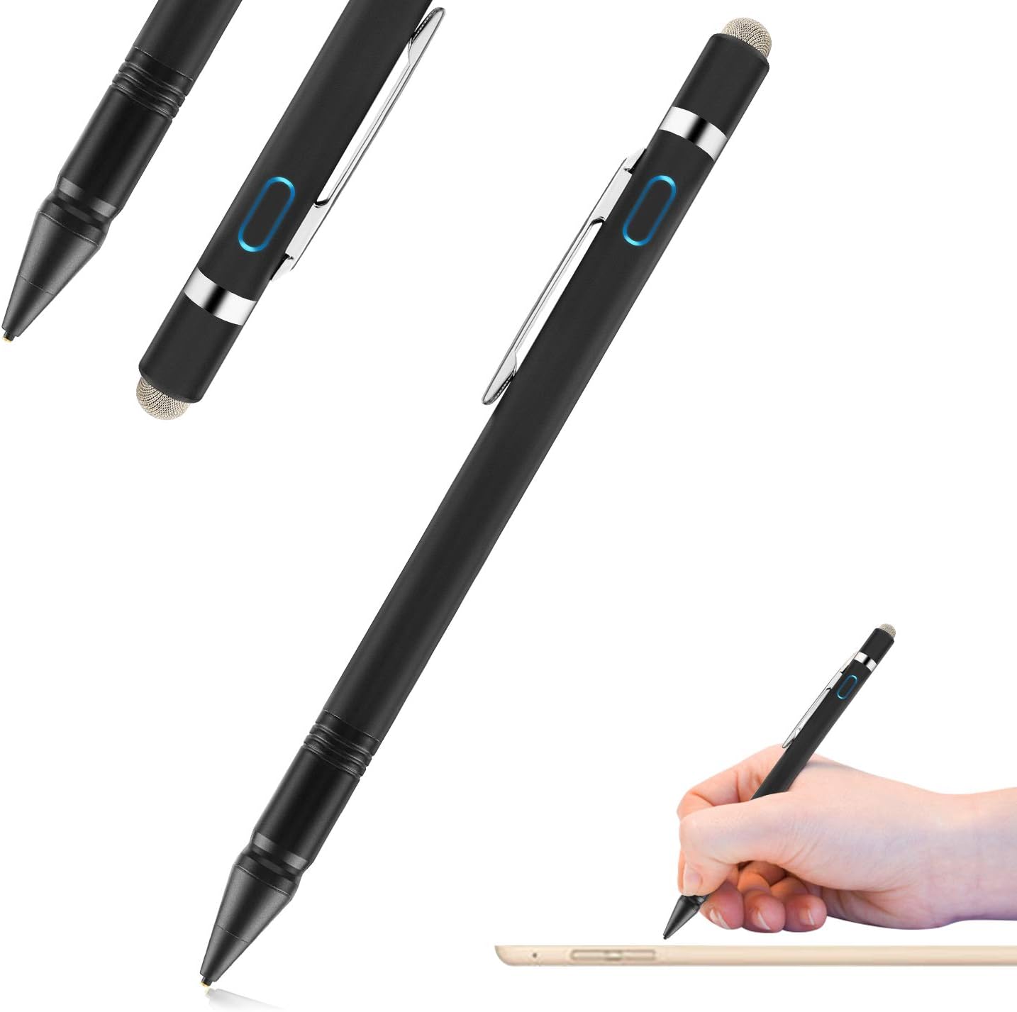Funxim Multifunction Active Stylus, 2 in 1 Highprecision 1.5mm Active Capacitive Pen, Aluminum