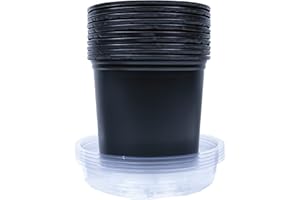 Viagrow VHPP200-10KIT, 2 Gallon Nursery with 10" Saucers (10-Pack), Black