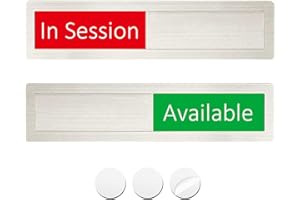 LOYINLO In Session or Available Sign,Vacant Occupied Indicator for Home Office Hotles Hospital Restroom, Slider Door Sign Tells Whether Room in Use or Available-7'' x 1.5'' - Stainless Steel,Silver