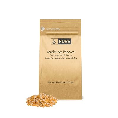 Mushroom Popcorn Kernels 5 lb, Gourmet Popcorn, Gluten Free, Vegan, Ideal for Caramel Corn &amp;amp;amp; Popcorn Balls, Eco-Friendly Packaging Also in