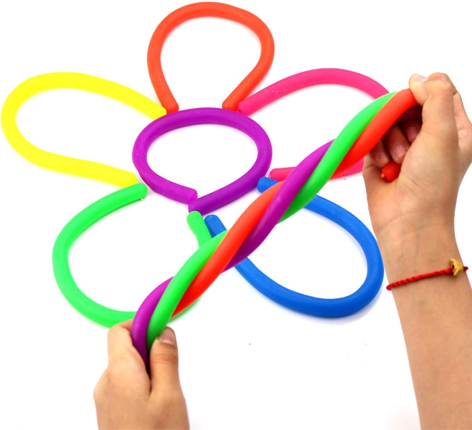 Zayin Stretchy Fidget Alpaca Noodles String Toy,Unique Sensory ADHD Sensory Toys Good for Kids and Adults with ADD,ADHD,OCD or Autism (Coloured Noodles) - Image 4