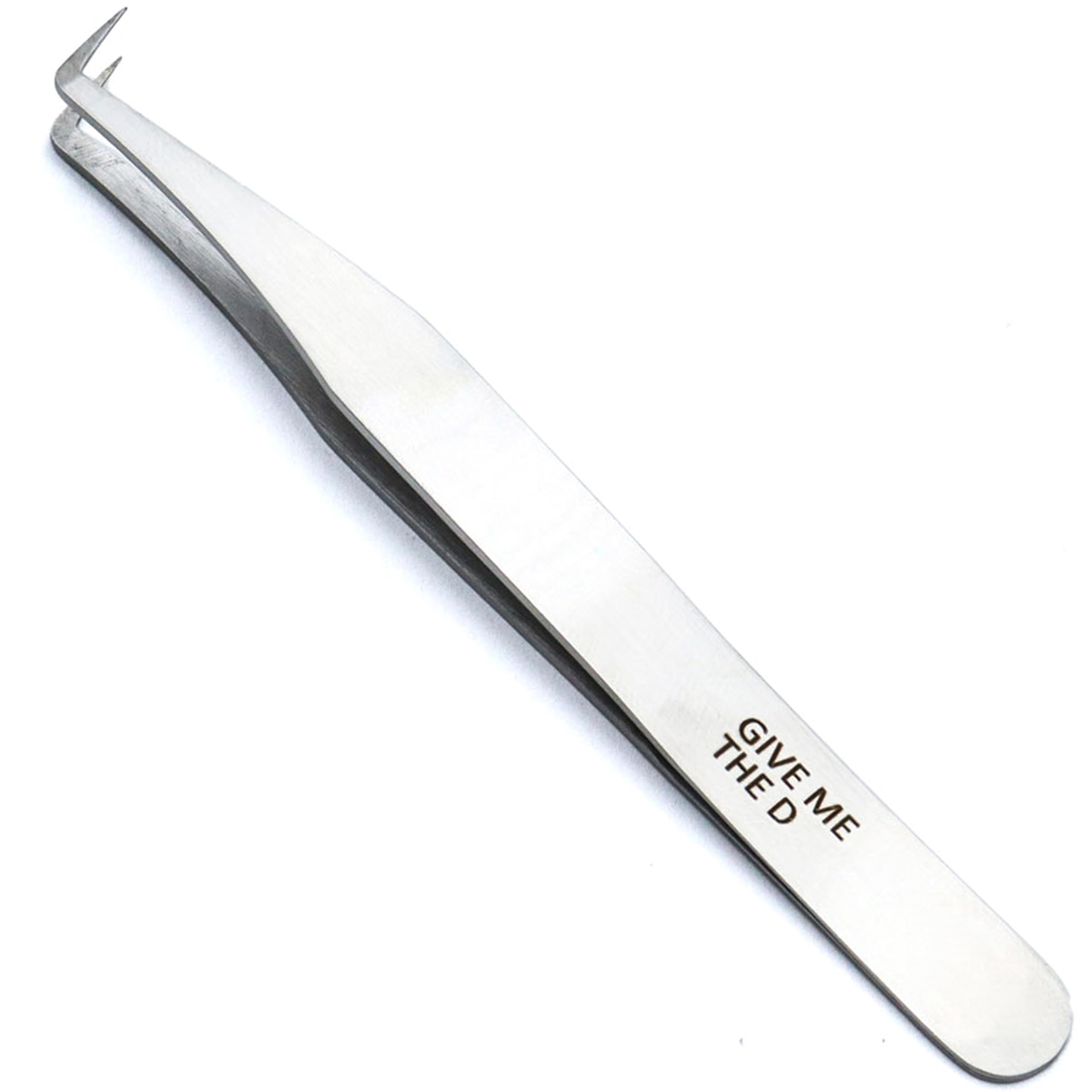 LLBA Lash Tweezer Professional Volume False Lash Application Tool | Multi Shapes & Purposes Tweezers | Non-Slip Grip Tweezers for Volume, Isolation & Classic Lashes (Silver, Give Me the D Mega Volume)