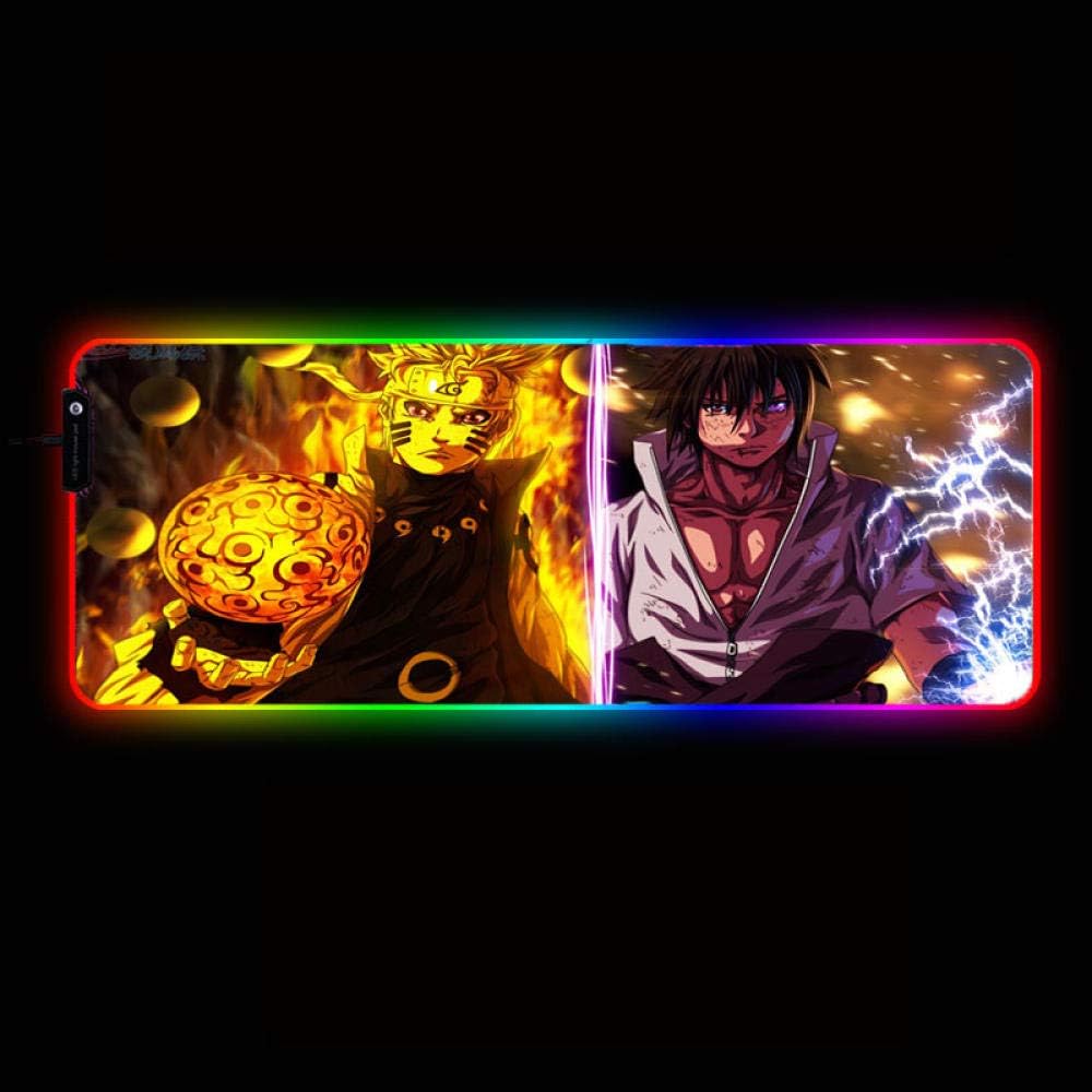 Mouse Pads Naruto Anime Gaming RGB Large Mousepad USB LED