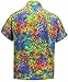 LA LEELA Men's Aloha Hawaiian Shirt Short Sleeve Button Down Casual Beach Party