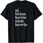 Backstreet Boys Stacked Names T-Shirt