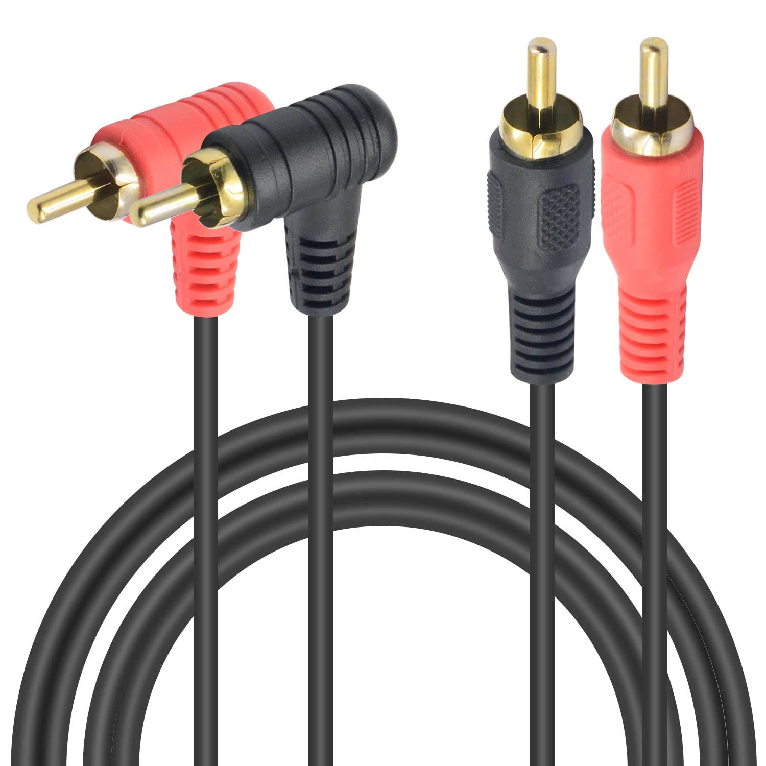 Duttek RCA to RCA Cables 1M, 2RCA male to 2RCA male RCA Audio Stereo Subwoofer Cable Audio Cord Cable for Audio, Speakers, Home Theater, Surround Sound, HDTV, TV, Studio, Sound Bar