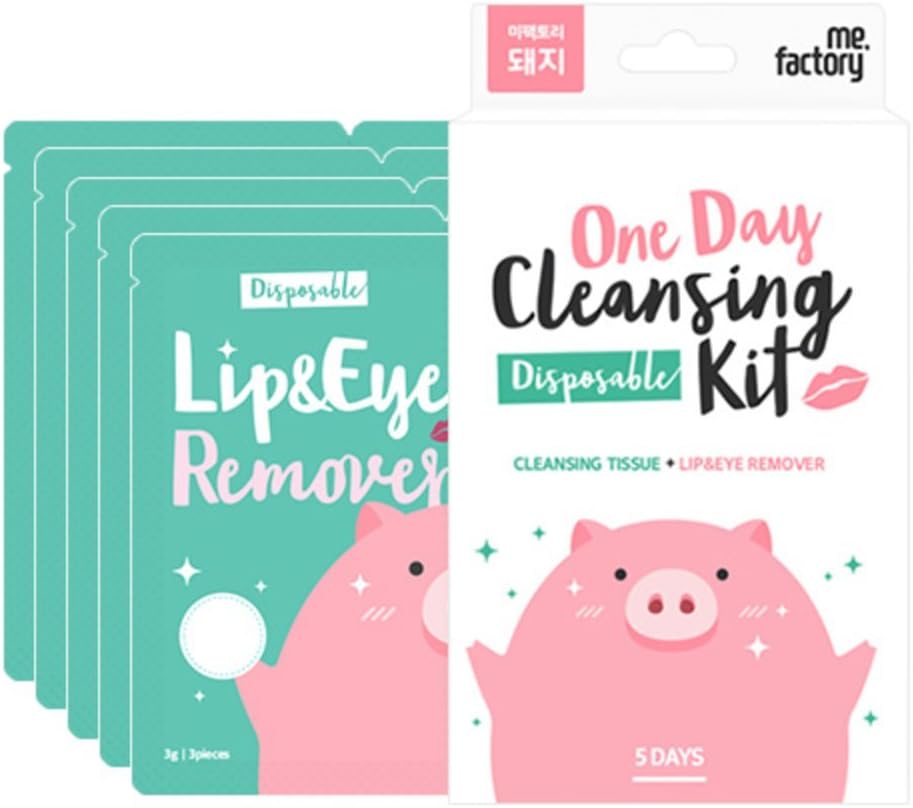 Mefactory Makeup Removing Wipes, 5 Individual Packs