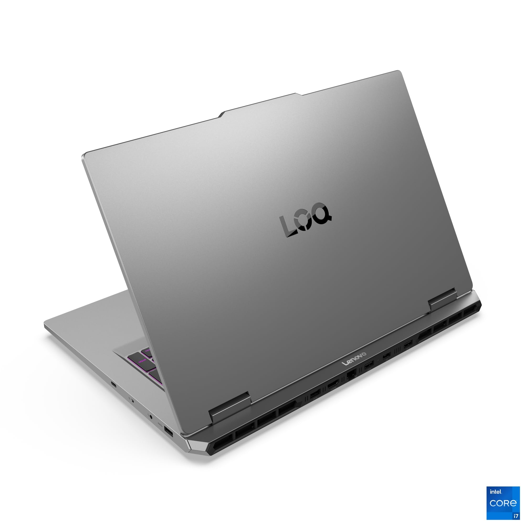 Lenovo LOQ Gaming AI Laptop | 17.3" Full HD 165Hz | NVIDIA GeForce RTX 5070 | Intel Core i7-14700HX | 16GB RAM | 512GB SSD | Ohne Windows | QWERTZ | 24-Zonen-RGB-Tastatur | Grau | 3 Monate Game Pass 2