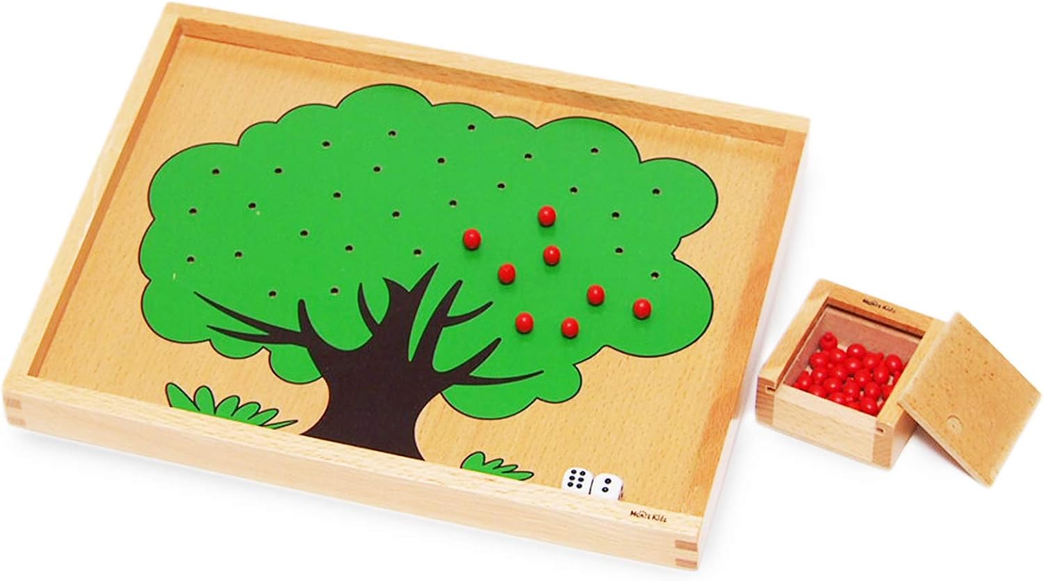 Amazon Monte Kids モンテッソーリ教具 りんごの木 Montessori 知育玩具教具 幼児早期教育 モンテキッズ 本格教材 算数 おもちゃ モンテッソーリ教具 りんごの木 すうじ 図形 計算 おもちゃ