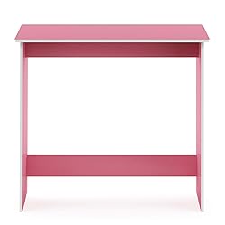 FURINNO Simplistic Study Table, Pink, 15.5 in x