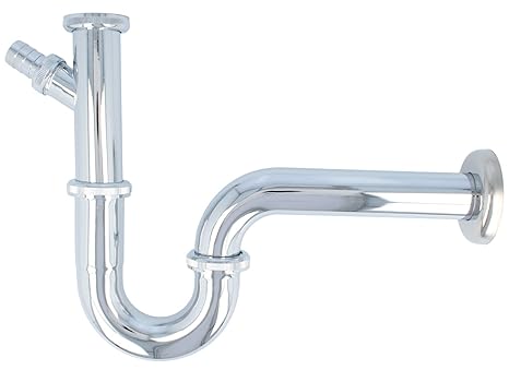 tecuro Röhrengeruchsverschluss Siphon mit Geräteanschluss für Waschbecken