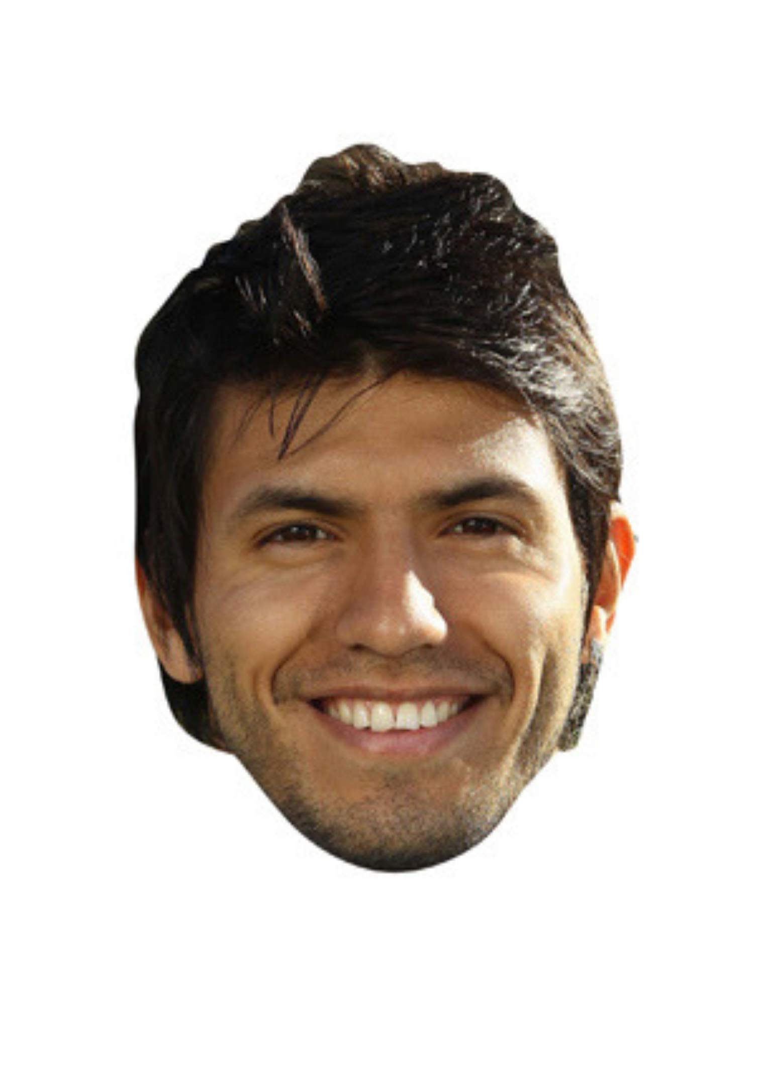 STAR CUTOUTS SM195 Sergio Agüero Cardboard Face Mask – Football Costume Fancy Dress, Party Favour & Match Day Fan Mask