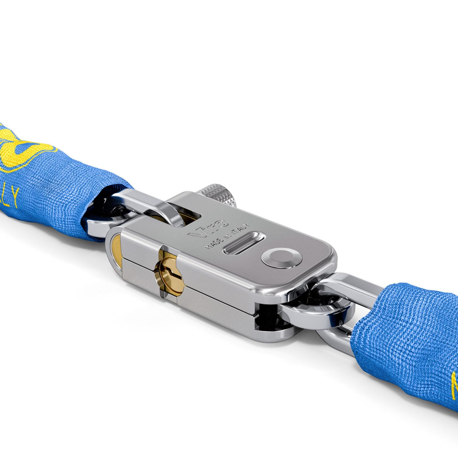 Viro LUC/VIR55120 Unisex Adult Chain Lock Silver/Yellow, 1200 x 5.5 mm