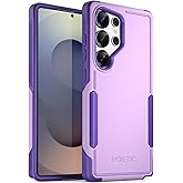 Poetic Neon Case for Samsung Galaxy S25 Ultra 5G, Dual Layer Heavy Duty Rugged Lightweight Slim Shockproof Protective Cover Phone Case, Purple