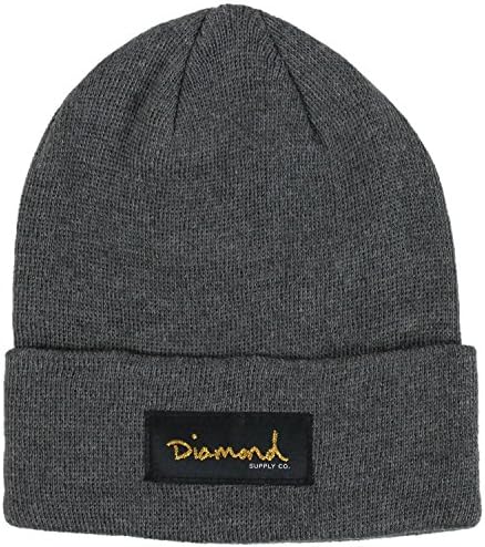 Diamond Supply CO Skateboard Beanie OG Script Charcoal (One Size Fits All)