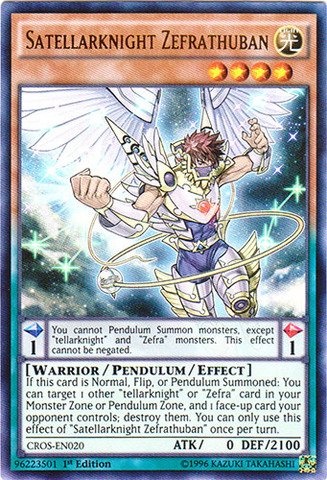 Yu-Gi-Oh! - Satellarknight Zefrathuban (CROS-EN020) - Crossed Souls - 1st Edition - Ultra Rare