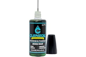 CLENZOIL Marine & Tackle - Fishing Gear Oil Lubricant - for Fish Care Reels, Boat Motors, Downriggers & More - Easily Oils Applicator