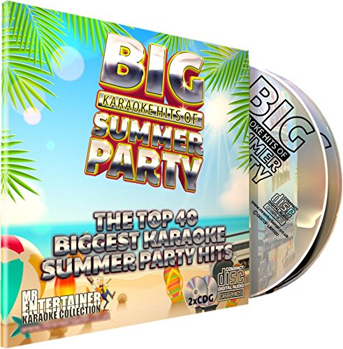 Mr Entertainer Big Karaoke Hits of Summer Party- Double CD+G (CDG) Pack. 40 Top Summer/Holiday/Happy Songs