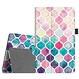 Fintie Folio Case for All-New Amazon Fire HD 8 (6th Generation, 2016 release), Slim Fit Premium Vegan Leather Standing Cover Auto Wake/Sleep for Fire HD 8 Tablet (2016 6th Gen Only), Colorful Mosaic