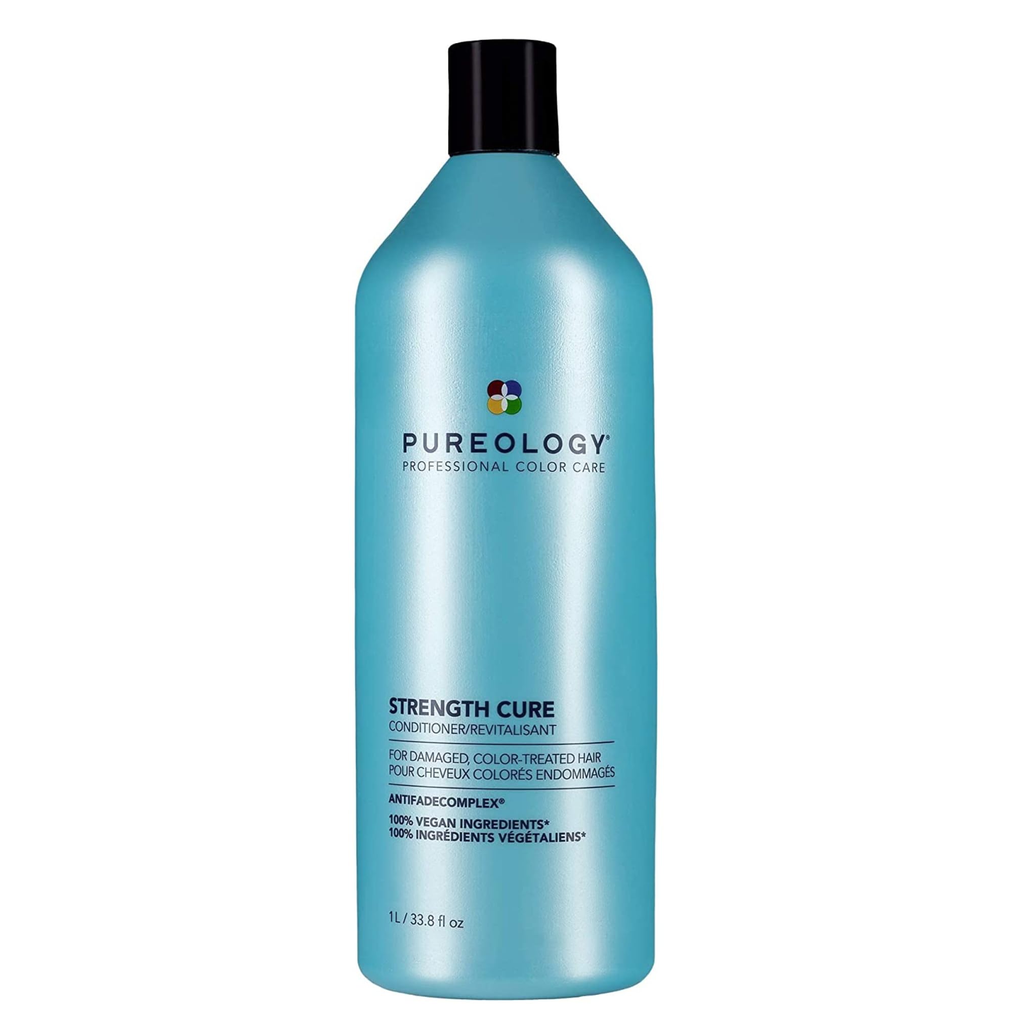 Pureology Strength Cure Strengthening Conditioner, For Damaged, Colour Treated Hair, Vegan Formulas, Sulphate Free for a Gentle Cleanse