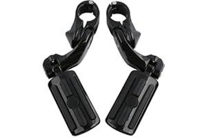 XFMT 1.25" 32 mm Short Angled Adjustable Highway Foot Pegs Peg Mount For Harley Davidson