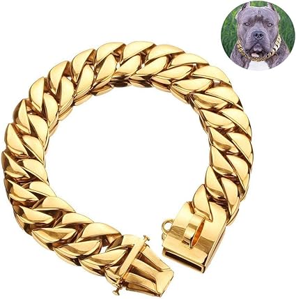 gold plated dog chain