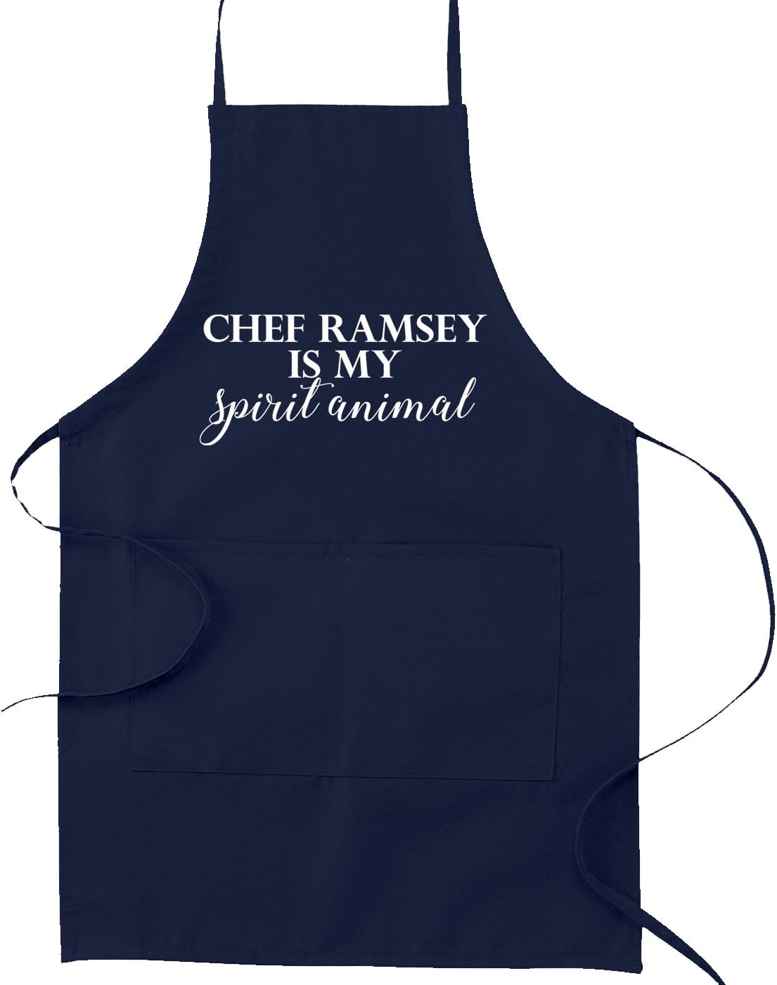 Decal Serpent Chef Ramsey is My Spirit Animal Funny Parody Cooking Baking Kitchen Apron - Navy Blue